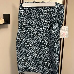 LuLaRue Straight Fit Cassie Bluish Green With White Skirt-Small